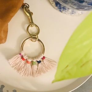 Boho Up-cycled COACH Key Chain / Purse Accessory